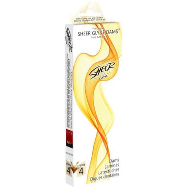 Dighe SHEER GLYDE per sesso orale sicuro - 4 pezzi, protezione IST